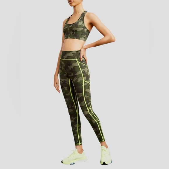All Access Front Row Bra (M) and Leggings (S) in Olive Camo Set EUC - Picture 2 of 11